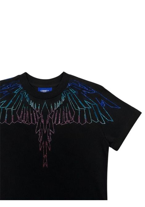 Black cotton T-shirt for girls MARCELO BURLON | S6CMJGTH110NERO
